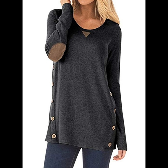 5 ⭐ rated Long sleeve elbow patch pullover tunic - Picture 2 of 6